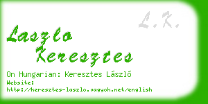 laszlo keresztes business card