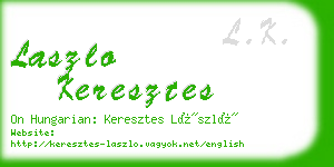 laszlo keresztes business card